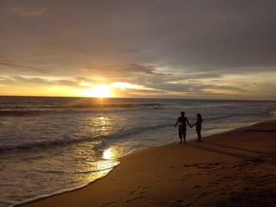 southern beach sunset in sri lanka beach tour